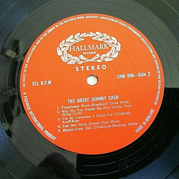 Vinyl Record Johnny Cash Great Country Music Man In Black Hallmark Album 1970 - Picture 7 of 16